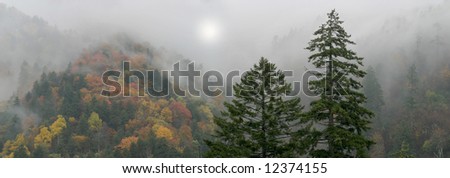 Mythical Smoky Mountains Scene, Digital Composite