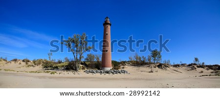 Little Sable Point Lighthouse Along The Shore Of  Lake Michigan, Michigan\'s Lower Peninsula