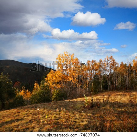 Fall Foliage In The Adirondack Mountains, New York, Usa Stock Photo 