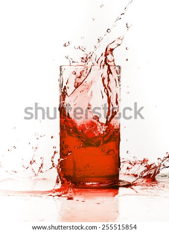 splash drink on white background