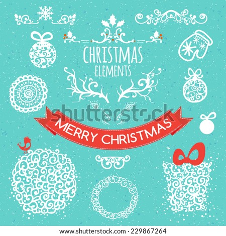 Merry Christmas and Happy New Year banners decorations Merry Christmas and Happy New Year banners decorations