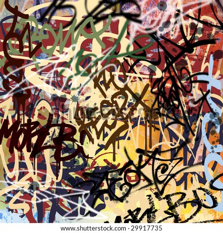 stock photo : A Messy Graffiti Wall Background