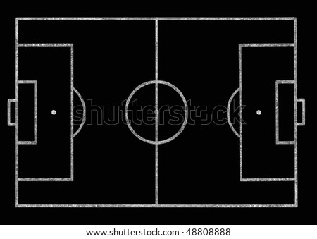 football pitch diagram. stock photo : Football pitch