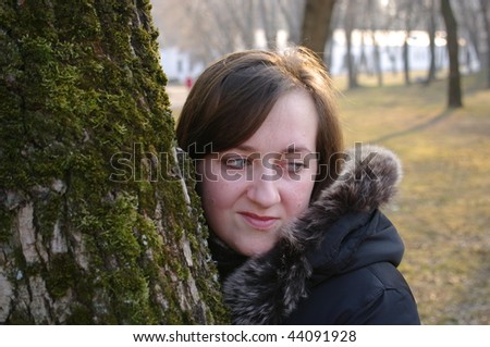 Young woman in the forest