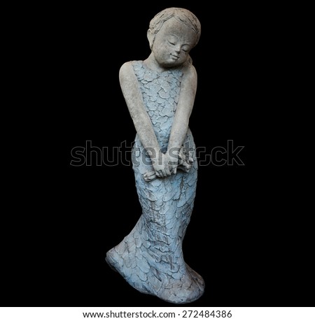 woman sculpture, include vector clipping path