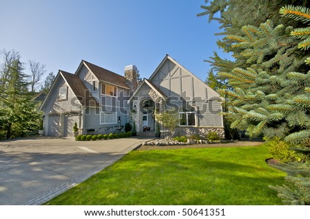 Tudor Style Home With Expansive Yard Stock Photo 50641351 : Shutterstock