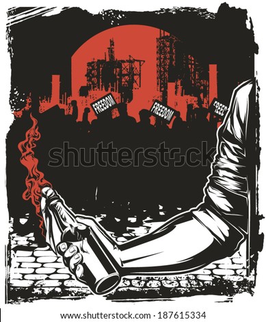 Riot Stock Vector Illustration 187615334 : Shutterstock