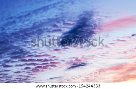 cirrus clouds sunset purple