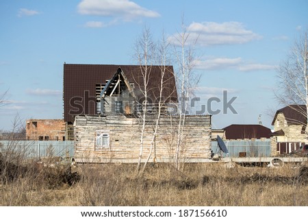 private house in the village nature spring