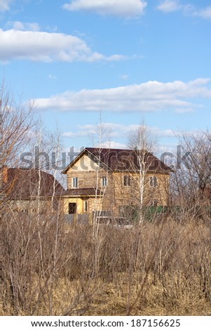 private house in the village nature spring