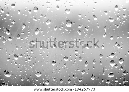 water drops on glass after rain background