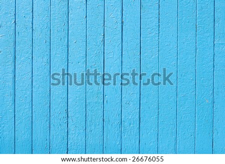Wooden fence painted blue