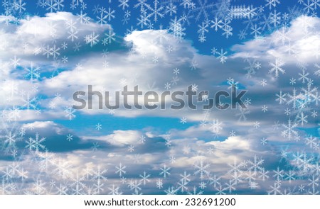 sky clouds snow, Christmas mood