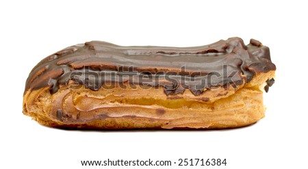 Wrap Cake with chocolate on a white background