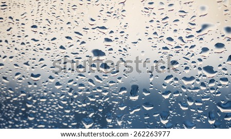 raindrops on window glass, background