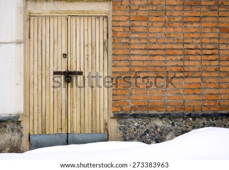 wooden door in the house