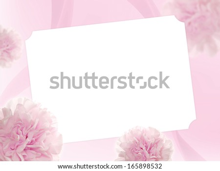 Pink background with note card