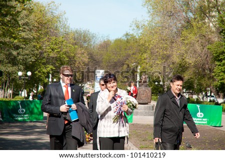 RUSSIA, PENZA - MAY 1: May Day demonstration. People celebrate Labor Day, May 1, 2012 in Penza Russia