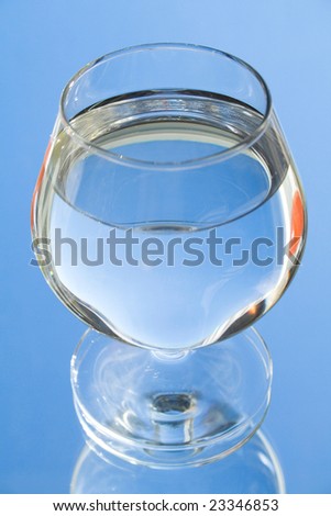 Glass of water and mirror