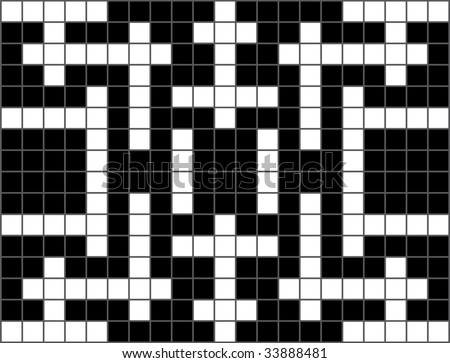 stock vector : An empty crossword puzzle vector illustration