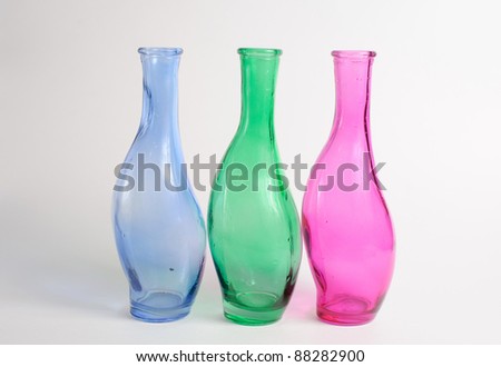 colored wine bottles