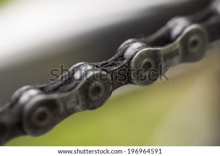 Close up of bike chain
