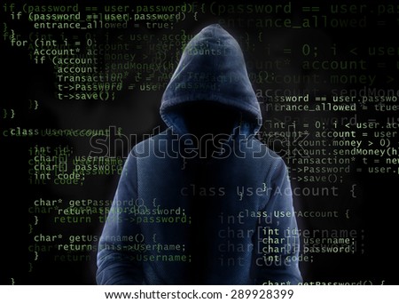Anonymous hacker - programmer and programming language