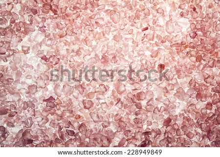 Pink mauve bath crystals background salt crystal