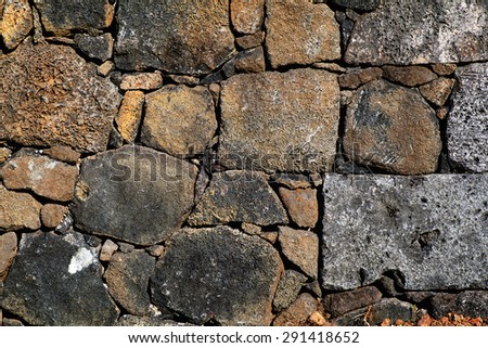 Background of stone wall texture,part of a stone Old stone wall texture, for background or texture