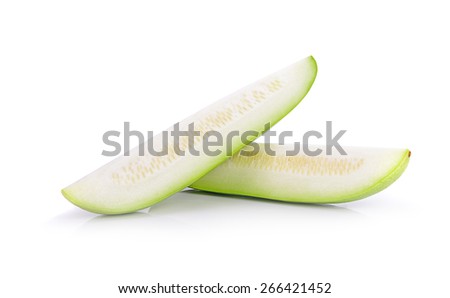 winter melon isolated on white background, fresh, green