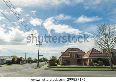 Neighborhood houses in suburd