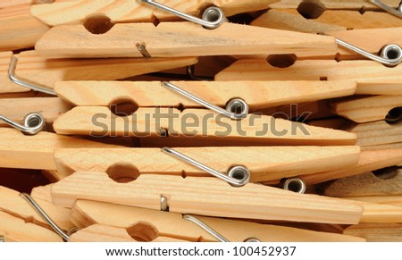 close up of a pile of clothes peg