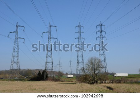 an electric line in Val d Oise
