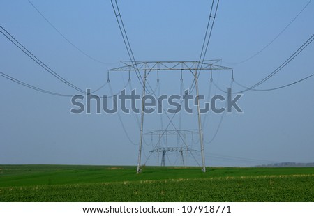 an electric line in Val d Oise