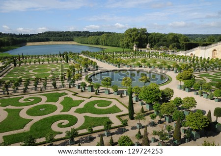 garden of the Versailles palace Orangery