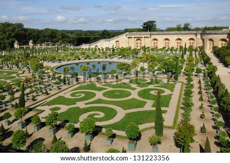 garden of the Versailles palace Orangery