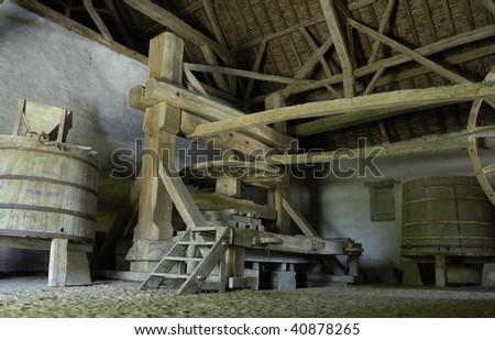 France, castle of  Talcy, old wine press