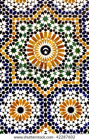 Morocco, mosaic in a palace