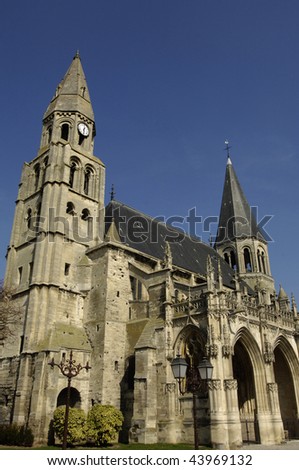 France, church of Poissy, gothic architecture