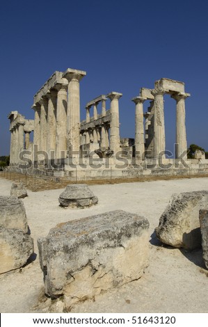 Egine, Greece, temple of Aphaia in the island of Aegina
