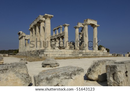 Egine, Greece, temple of Aphaia in the island of Aegina