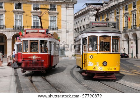Portugal, touristic tramway in Lisbon
