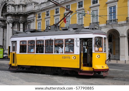 Portugal, touristic tramway in Lisbon
