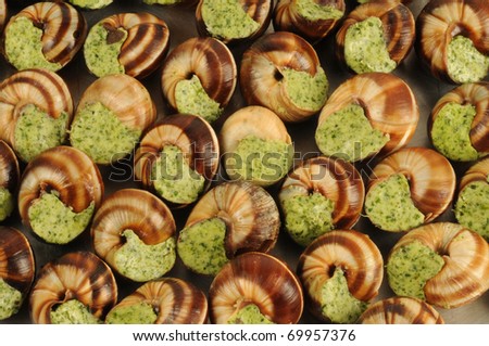 French gastronomy, Bourgogne snails with garlic butter