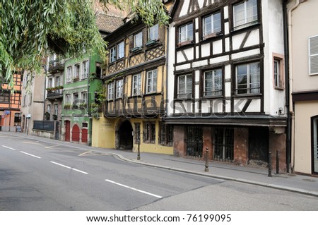 France, historic houses in the district of La Petite France in Strasbourg