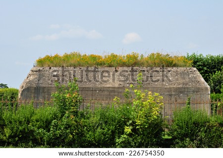 Ile de France, german bunker in yhe park of Saint Germain en Laye
