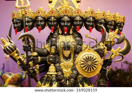 Kali statue inside ashram at thailand Kali statue inside ashram at thailand
