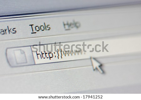 Web browser address bar close-up