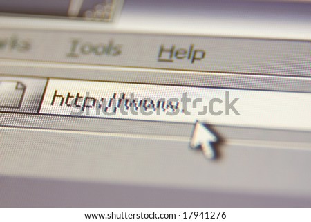 Web browser address bar close-up