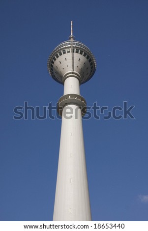 Television tower photo in Istanbul, Turkey. 235 mt high, fourth in Europe, It has TV stations and a rotating restaurant with 750 seats.